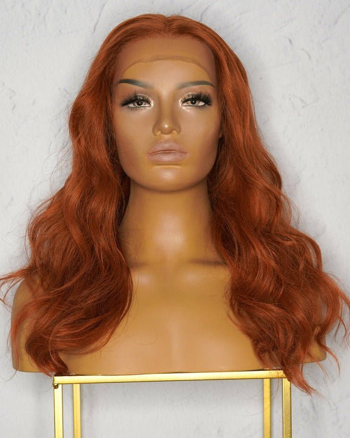 ERIKA Ginger Human Hair Lace Front Wig - Milk & Honey Wigs