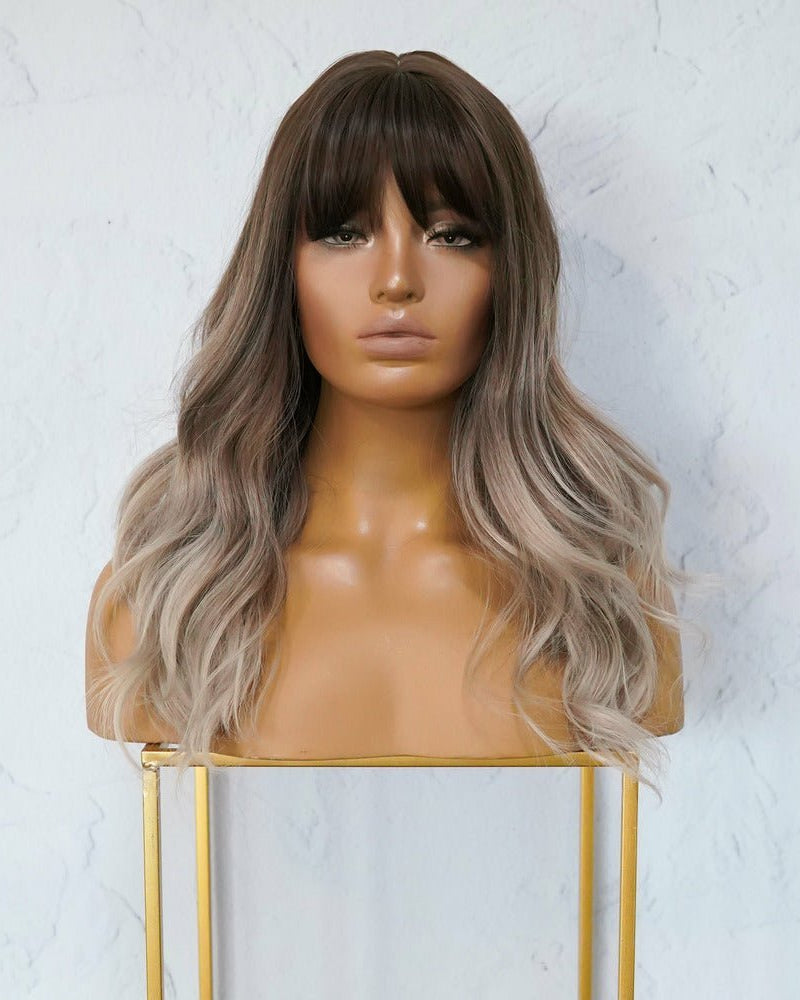 ERIN Brown Ombre Fringe Wig - Milk & Honey Wigs