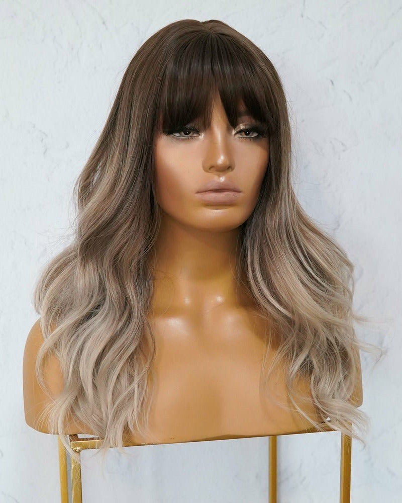 ERIN Brown Ombre Fringe Wig - Milk & Honey Wigs