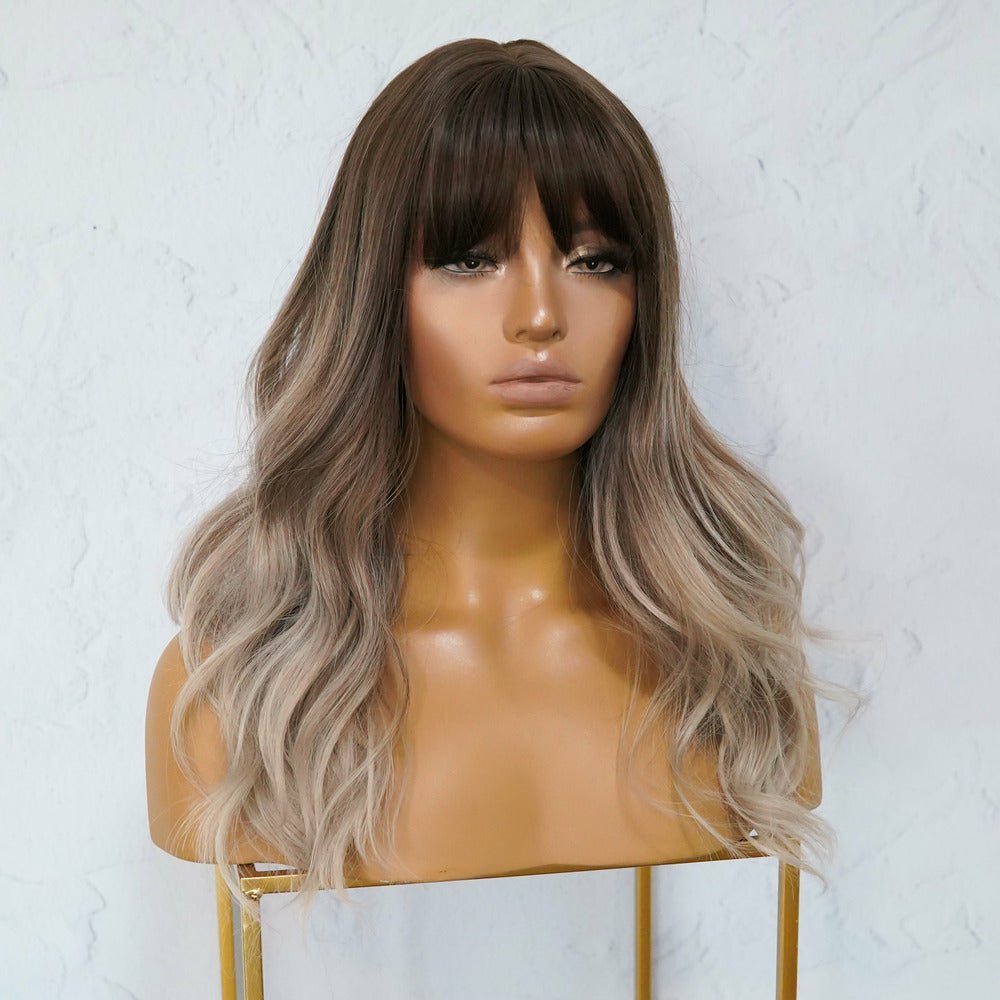 ERIN Brown Ombre Fringe Wig - Milk & Honey Wigs