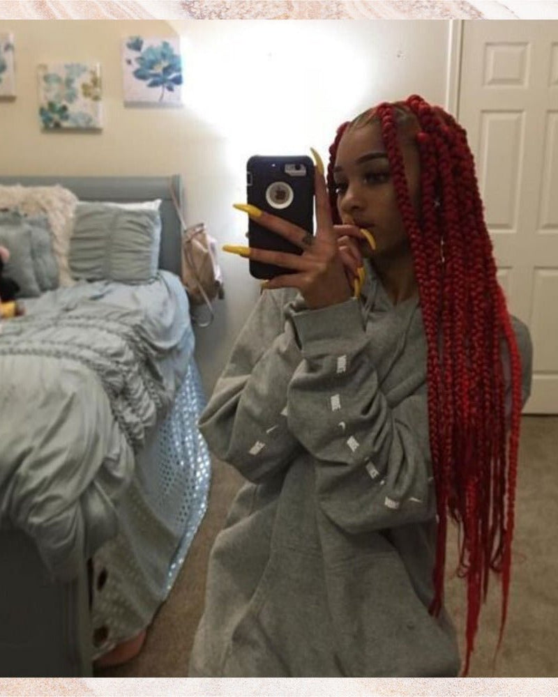 FIRE RED 41" - Milk & Honey Wigs