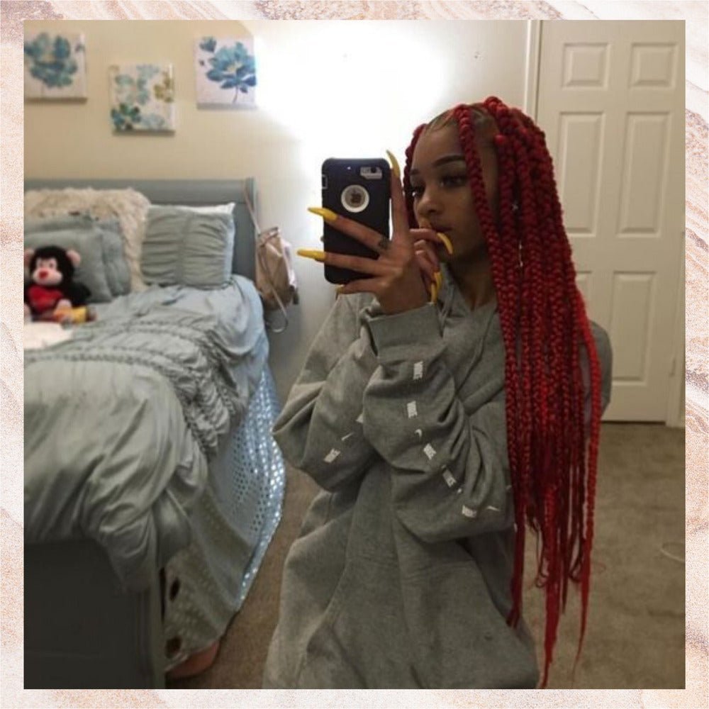 FIRE RED 41" - Milk & Honey Wigs