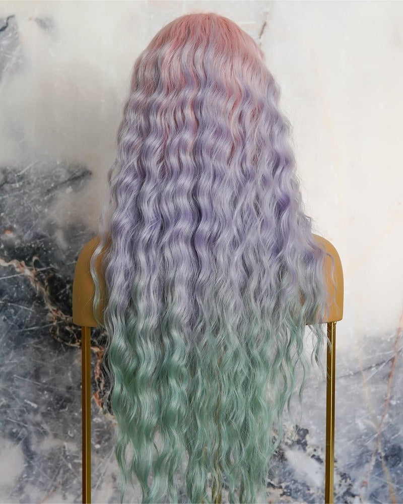 FLORA Rainbow Ombre Lace Front Wig - Milk & Honey Wigs