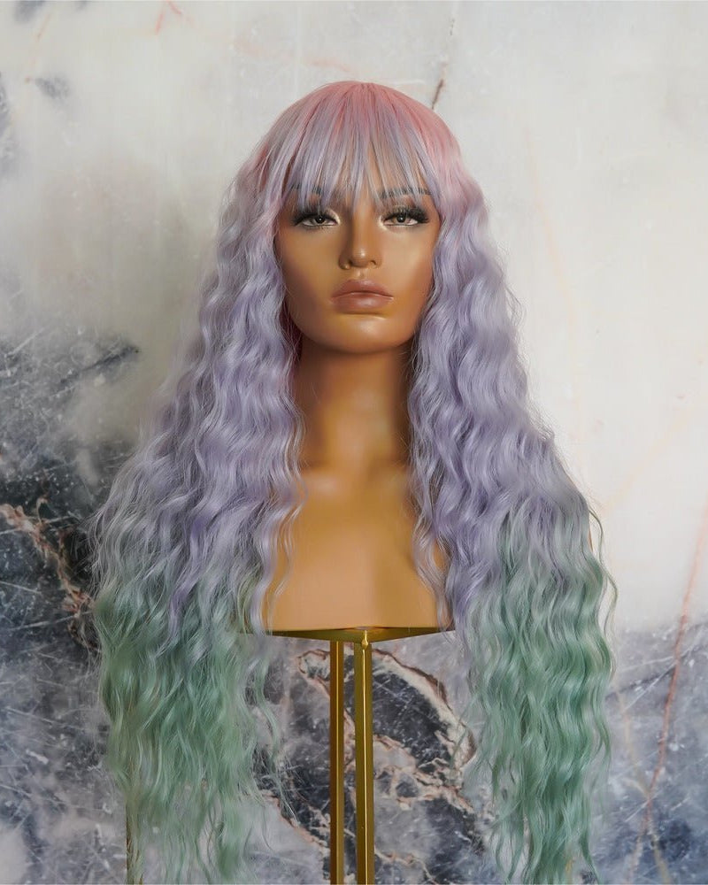 FLORA Rainbow Ombre Lace Front Wig - Milk & Honey Wigs