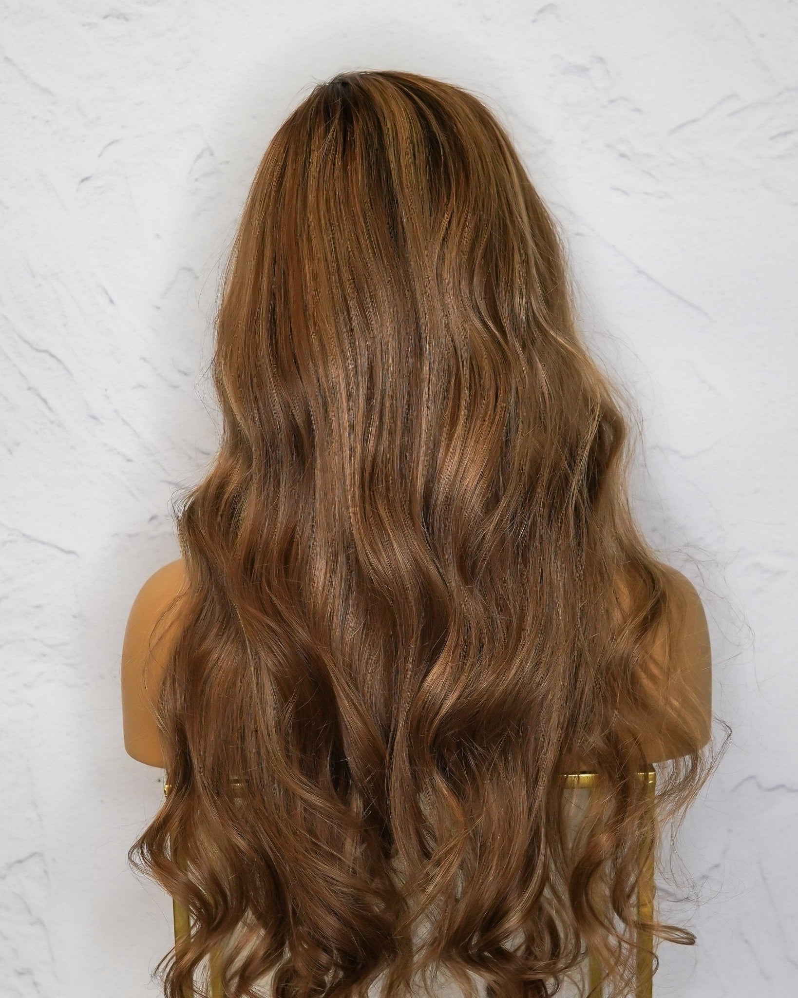 GEMIMA Ombre Brown Human Hair Lace Front Wig - Milk & Honey Wigs