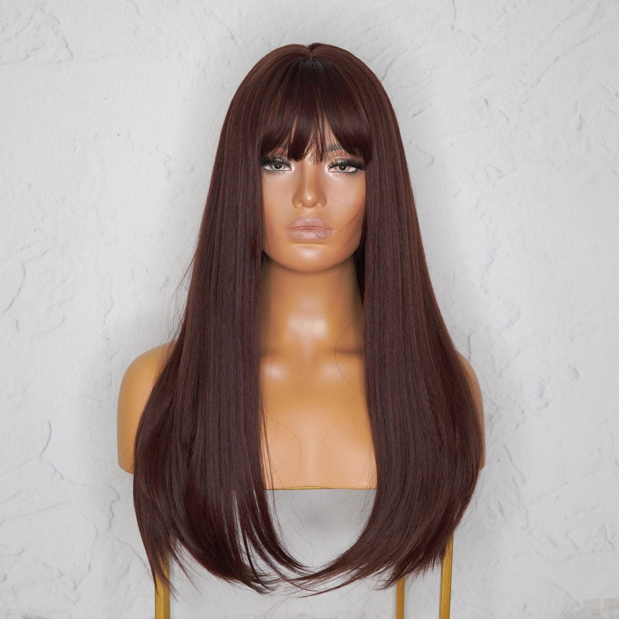 GEORGIE Brown 22" Fringe Wig - Milk & Honey Wigs