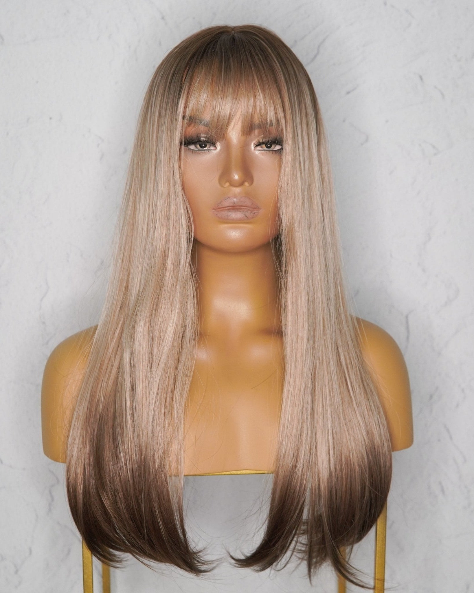 GEORGIE Ombre 22" Fringe Wig - Milk & Honey Wigs