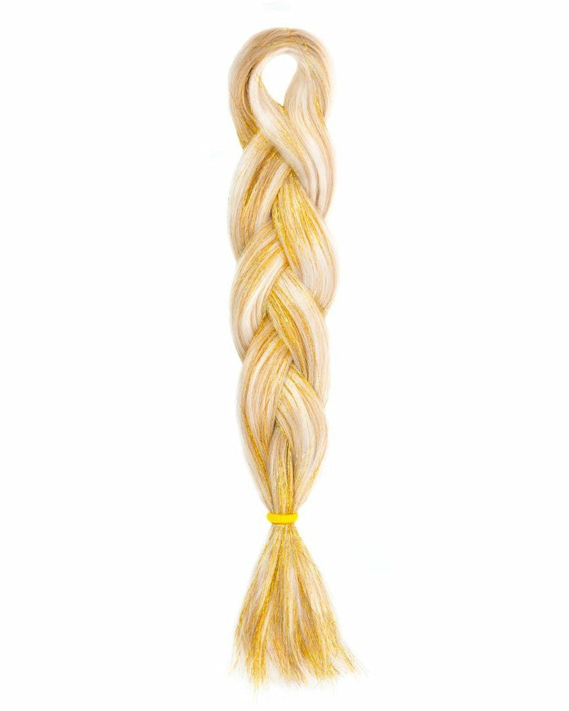GOLD GLITTER BRAID HAIR 24" - Milk & Honey Wigs