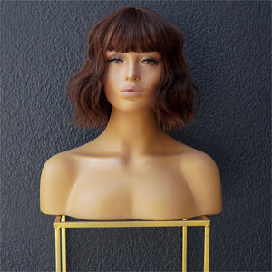 HARLOW Brown Bob Fringe Wig - Milk & Honey