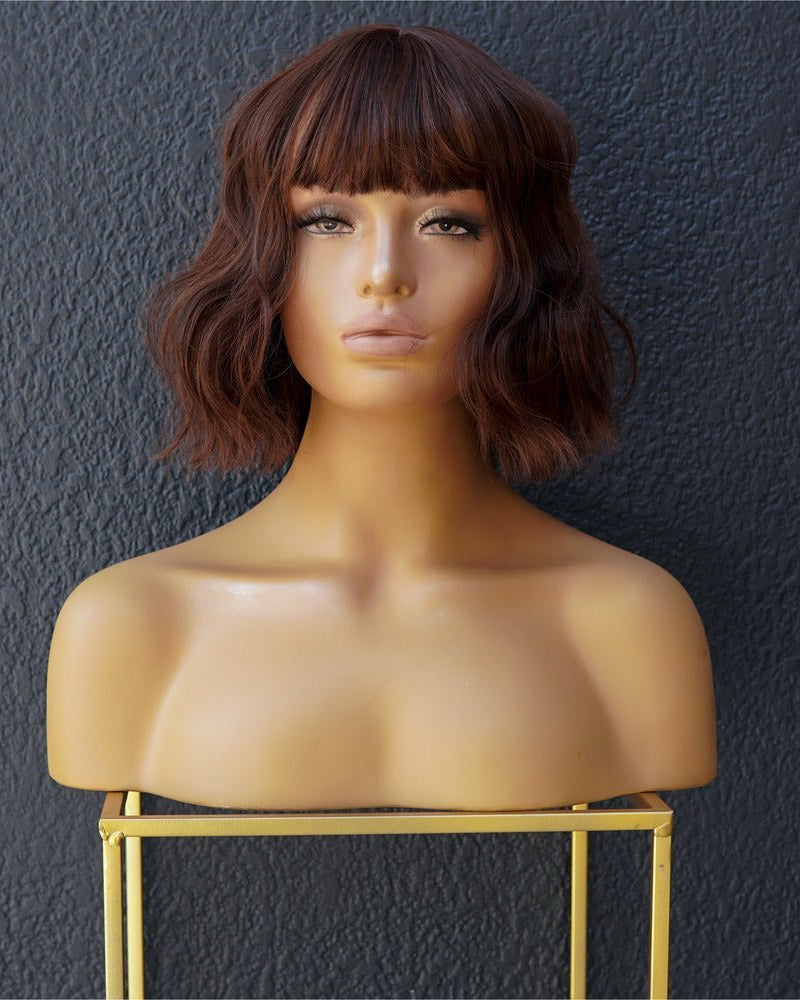 HARLOW Brown Bob Fringe Wig - Milk & Honey Wigs