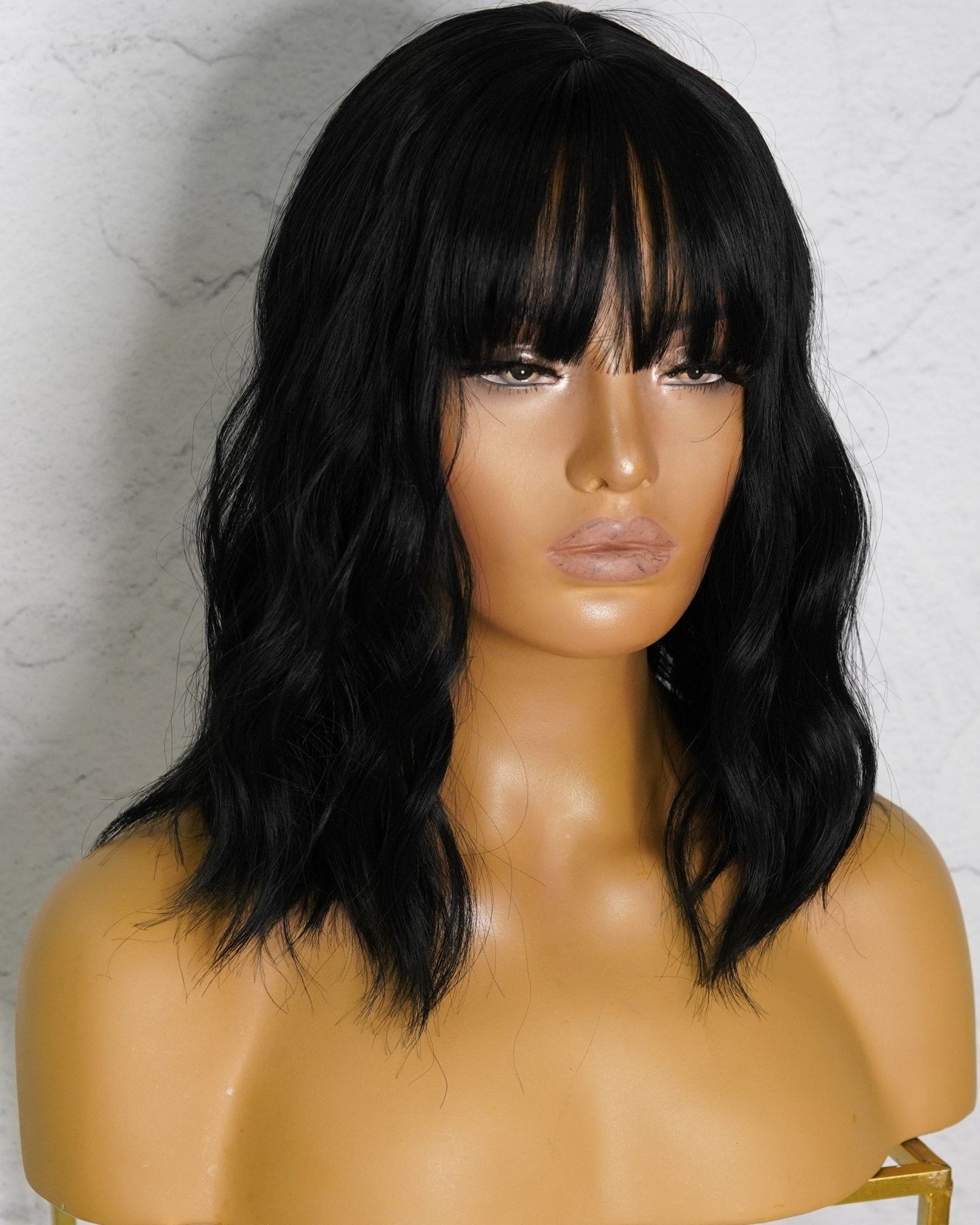 HAYLEY Black Bob Fringe Wig - Milk & Honey Wigs