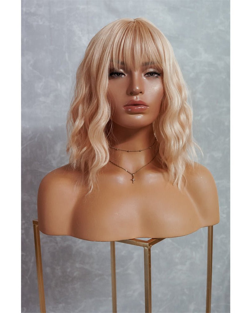 HAYLEY Blonde Bob Fringe Wig - Milk & Honey Wigs