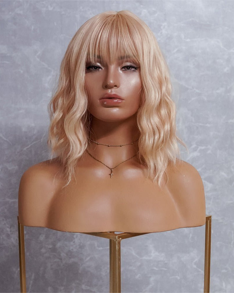 HAYLEY Blonde Bob Fringe Wig - Milk & Honey Wigs