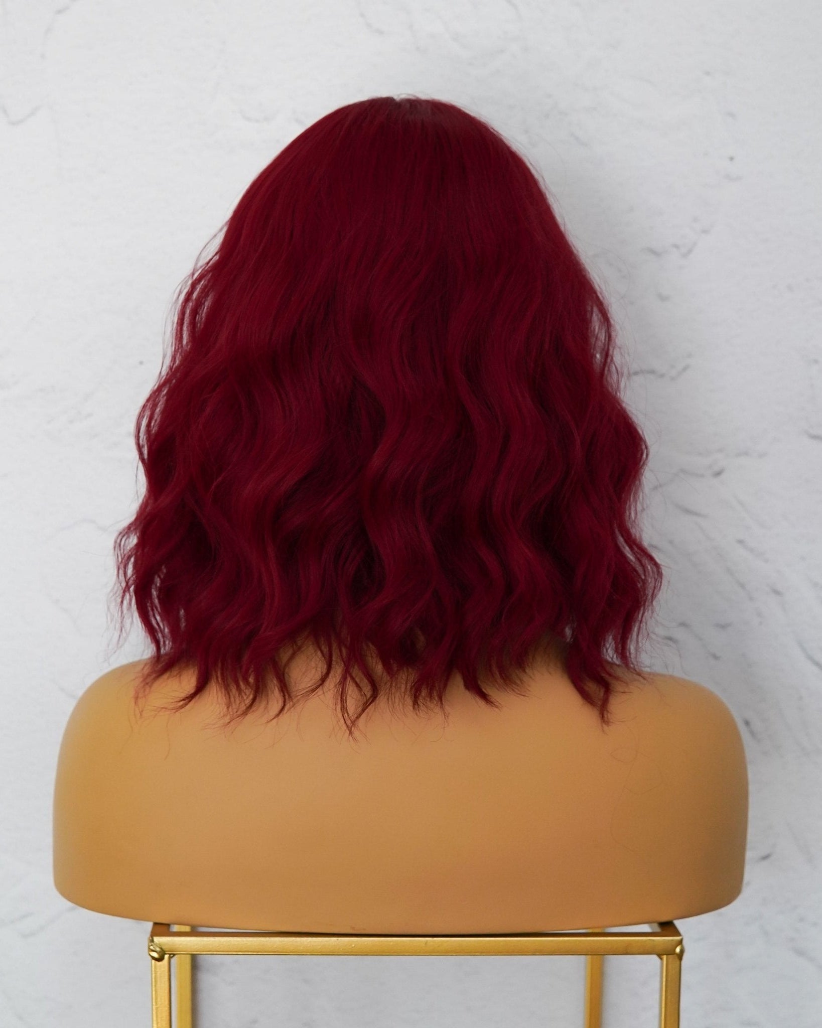 HAYLEY Burgundy Red Bob Fringe Wig - Milk & Honey Wigs