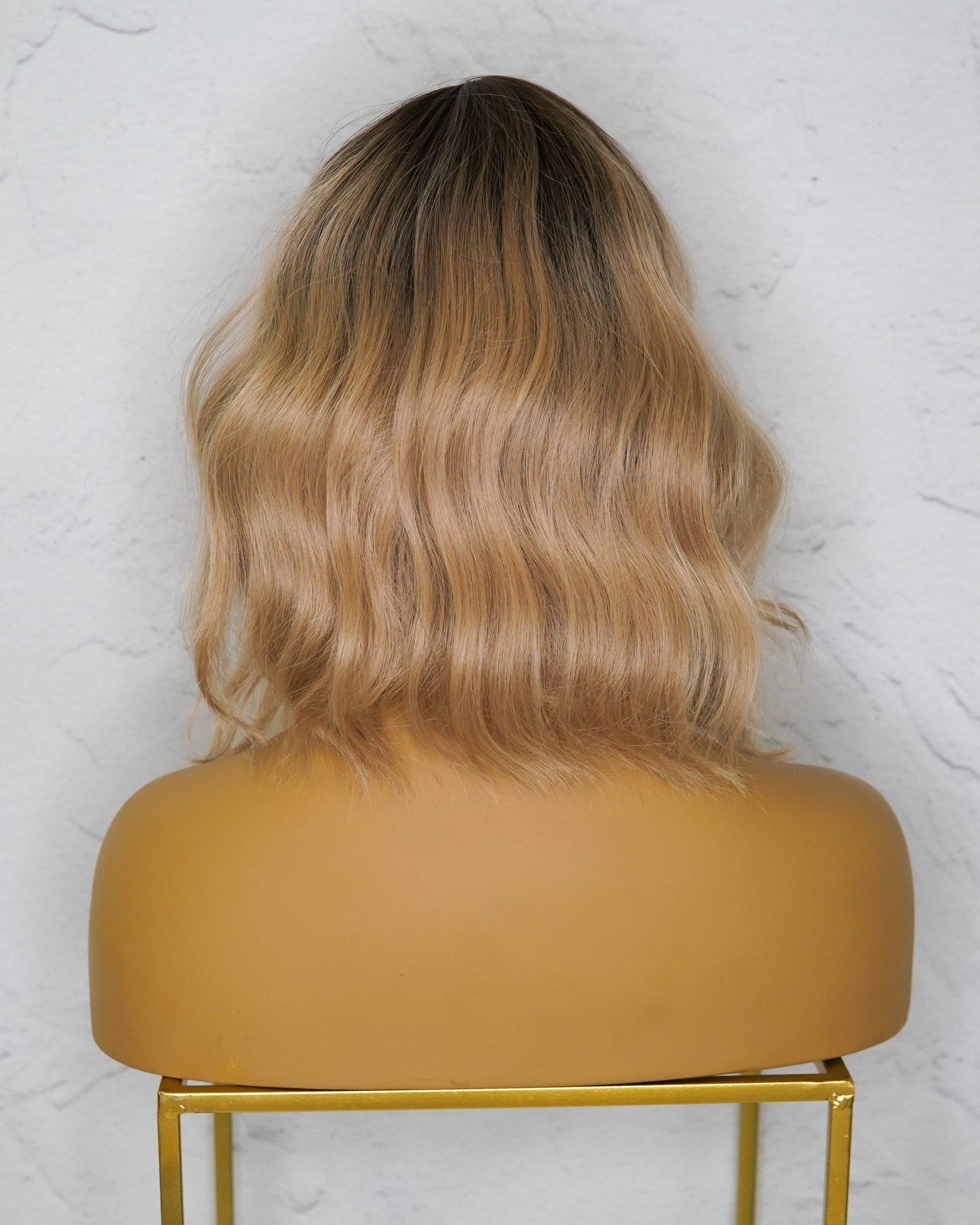 HAYLEY Caramel Ombre Bob Fringe Wig - Milk & Honey Wigs