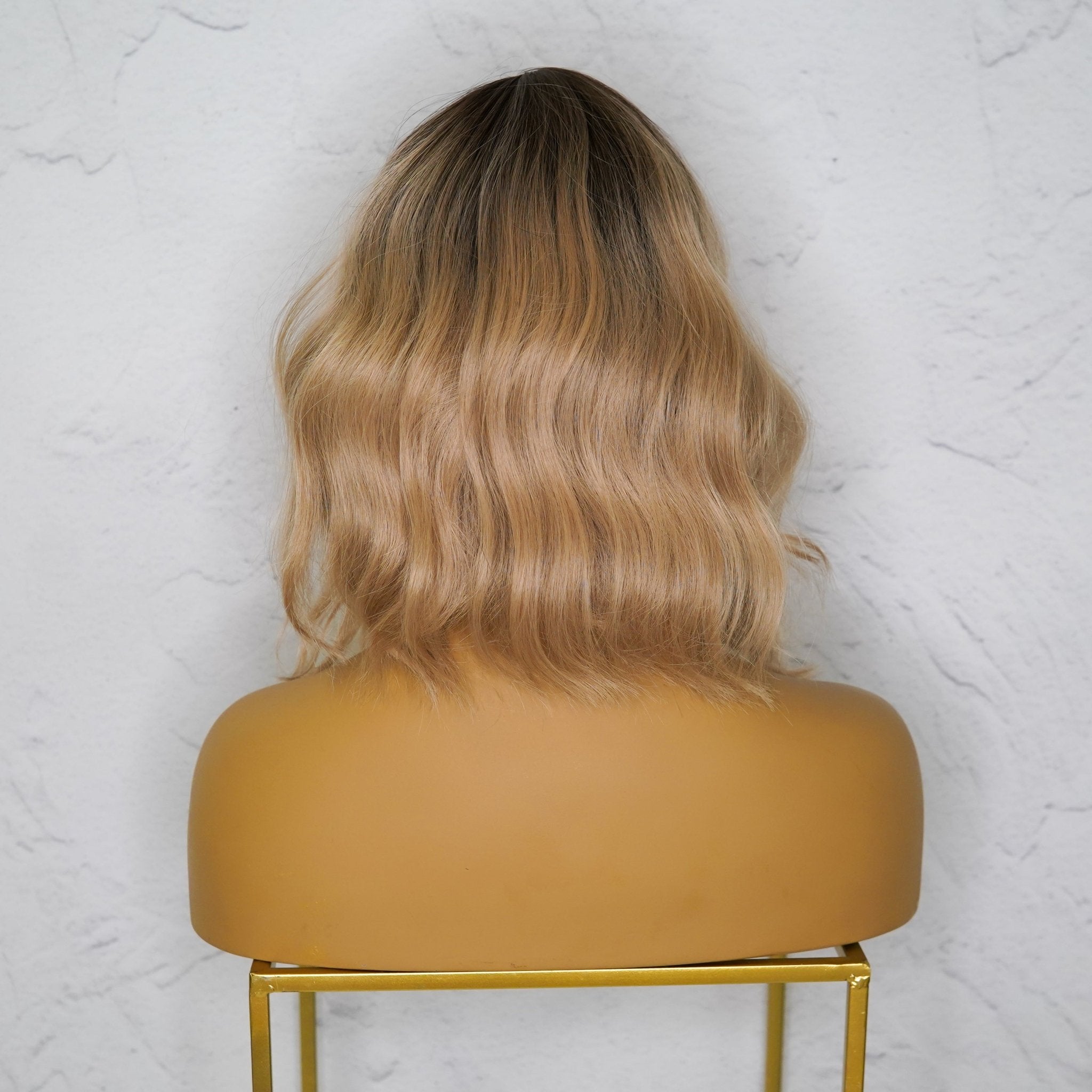 HAYLEY Caramel Ombre Bob Fringe Wig - Milk & Honey Wigs
