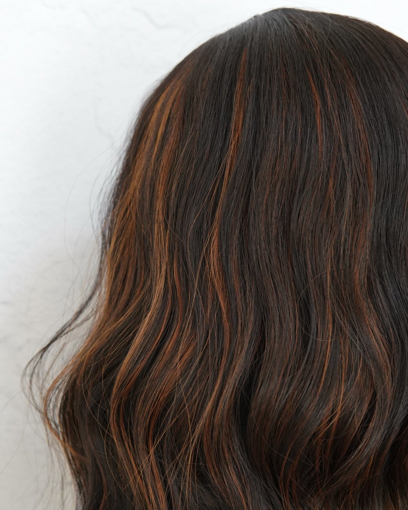 HAYLEY Darkest Brown with Highlights Bob Fringe Wig - Milk & Honey Wigs