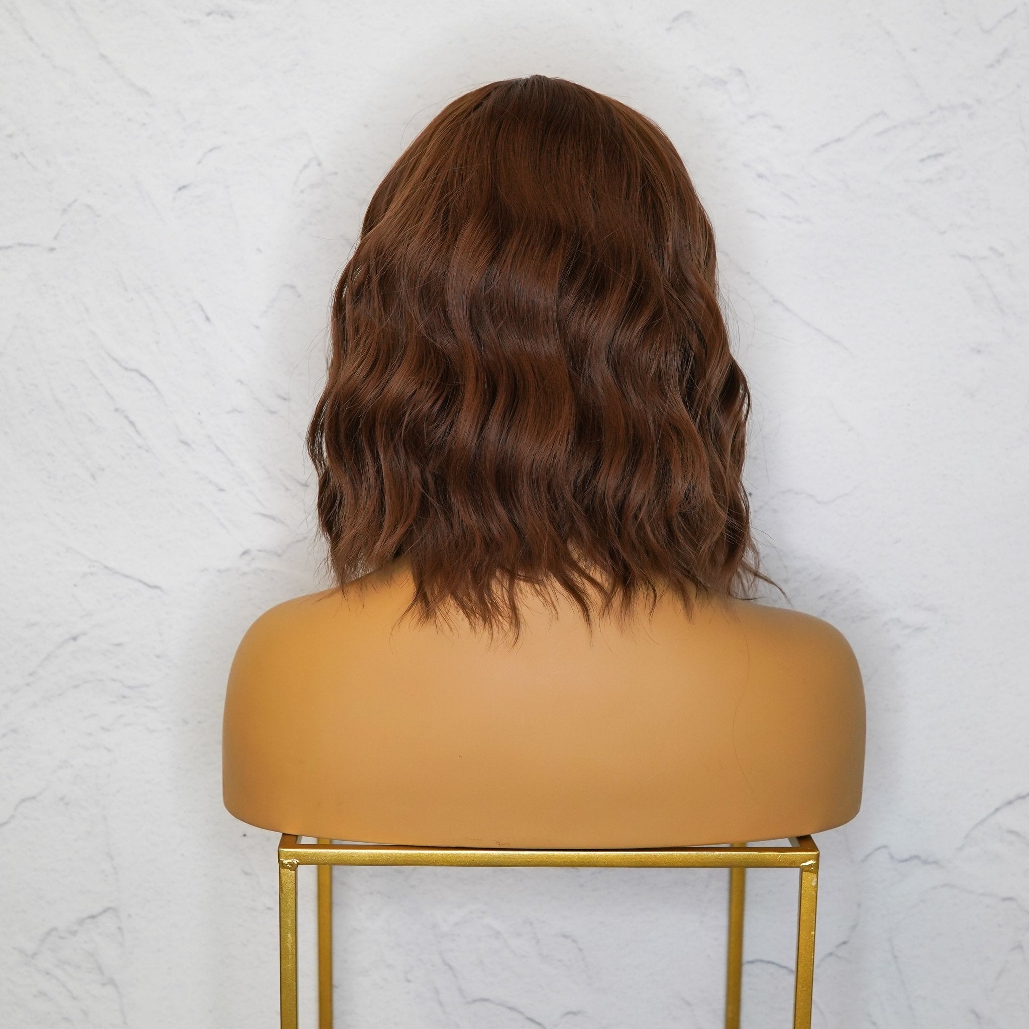 HAYLEY Medium Brown Bob Fringe Wig - Milk & Honey Wigs