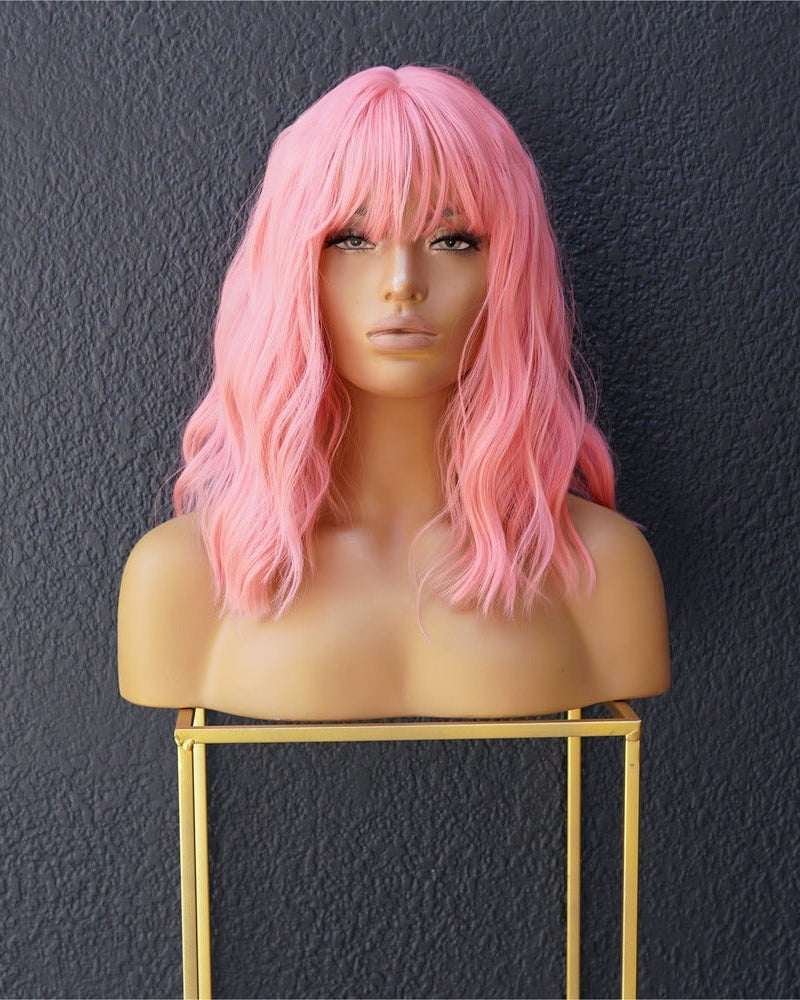 HAYLEY Pink Bob Fringe Wig - Milk & Honey Wigs