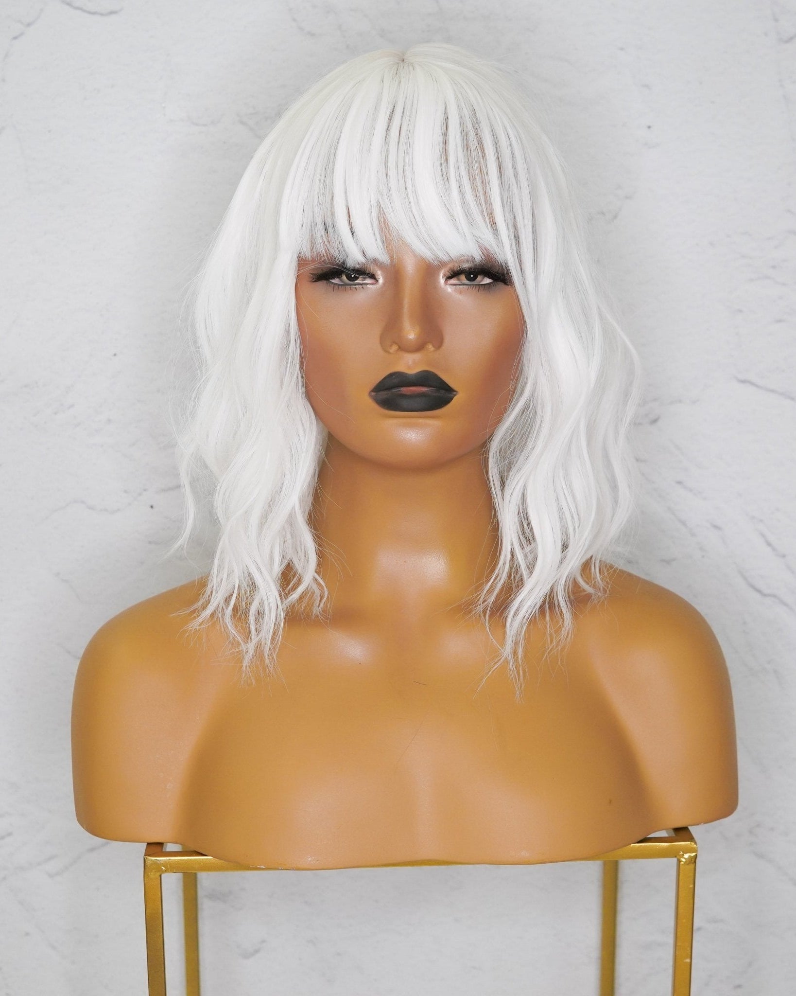 HAYLEY White Bob Fringe Wig - Milk & Honey Wigs