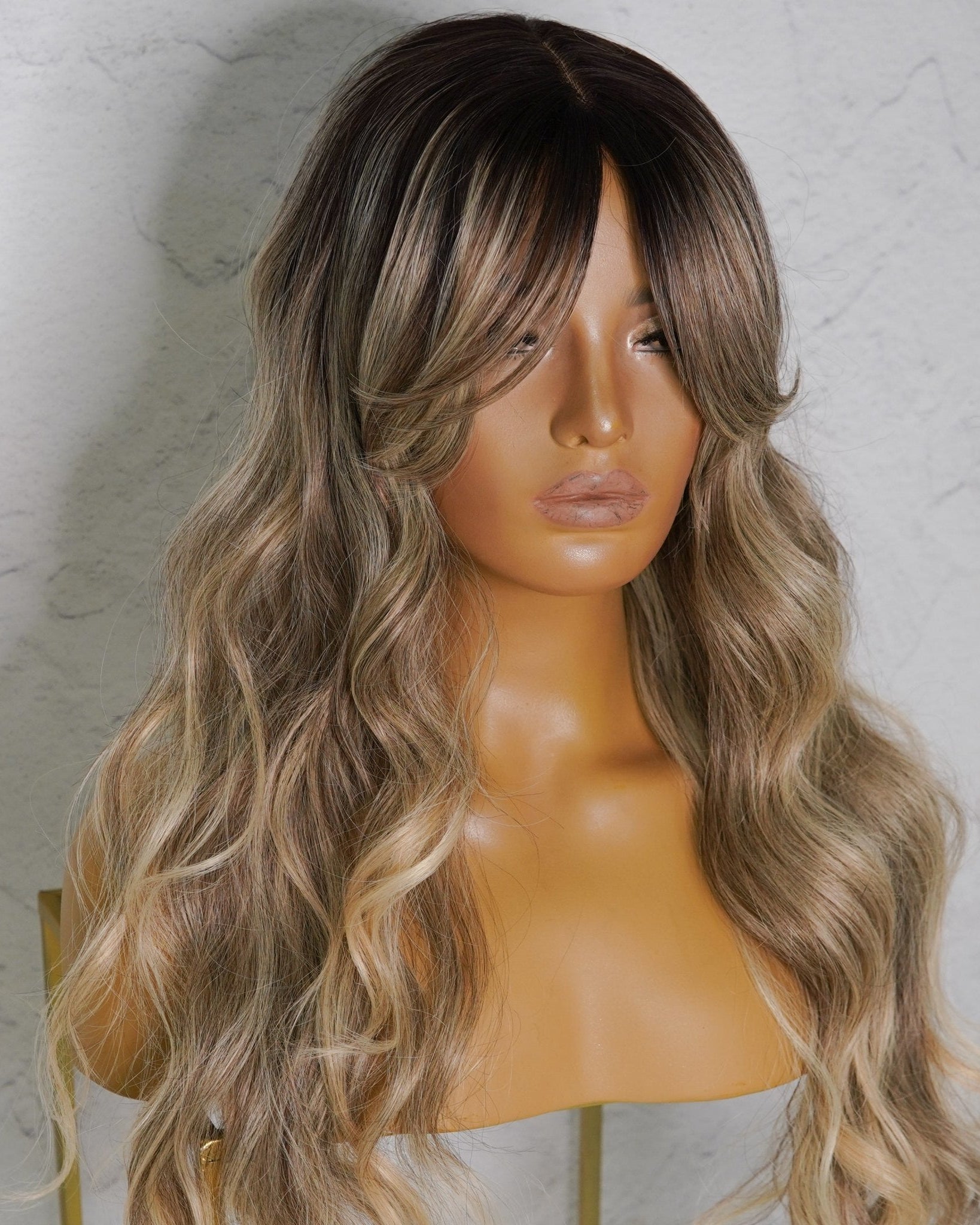 HENLEY Ash Blonde Lace Fringe Wig - Milk & Honey Wigs