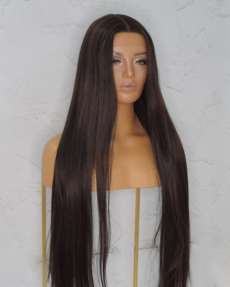 ISABELLE Dark Brown 30" Lace Front Wig - Milk & Honey Wigs