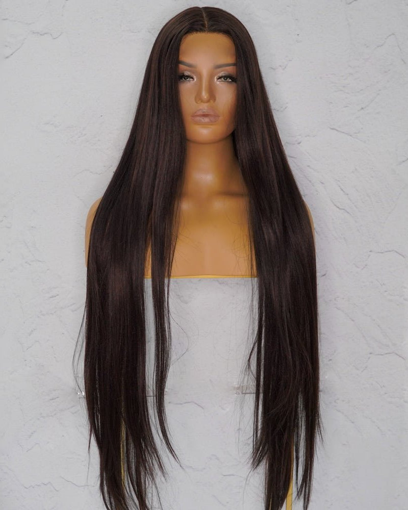 ISABELLE Dark Brown 30" Lace Front Wig - Milk & Honey Wigs