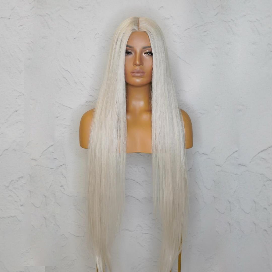 ISABELLE White 30" Lace Front Wig | Milk & Honey