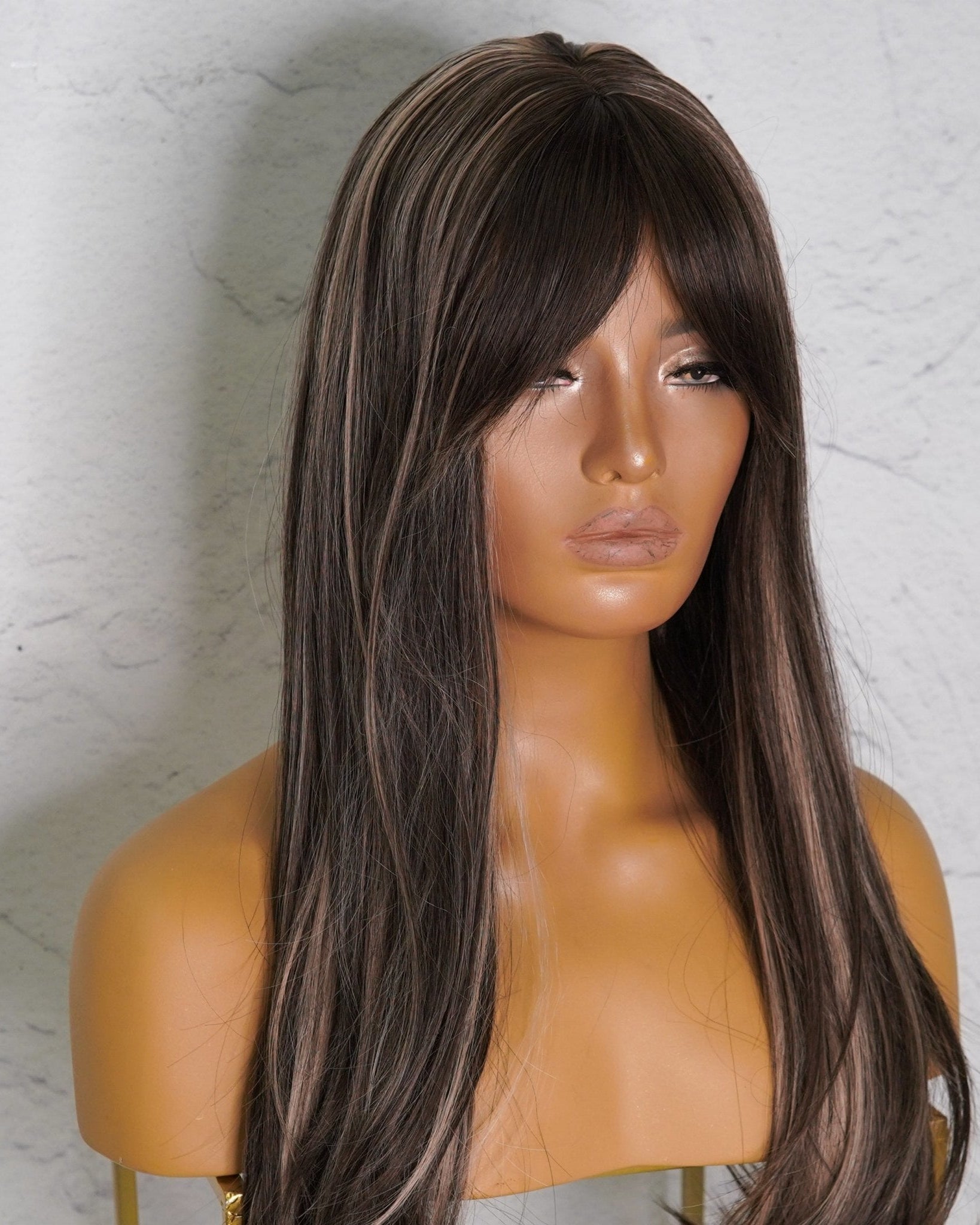 IVY Brown Ombre Fringe Wig - Milk & Honey Wigs