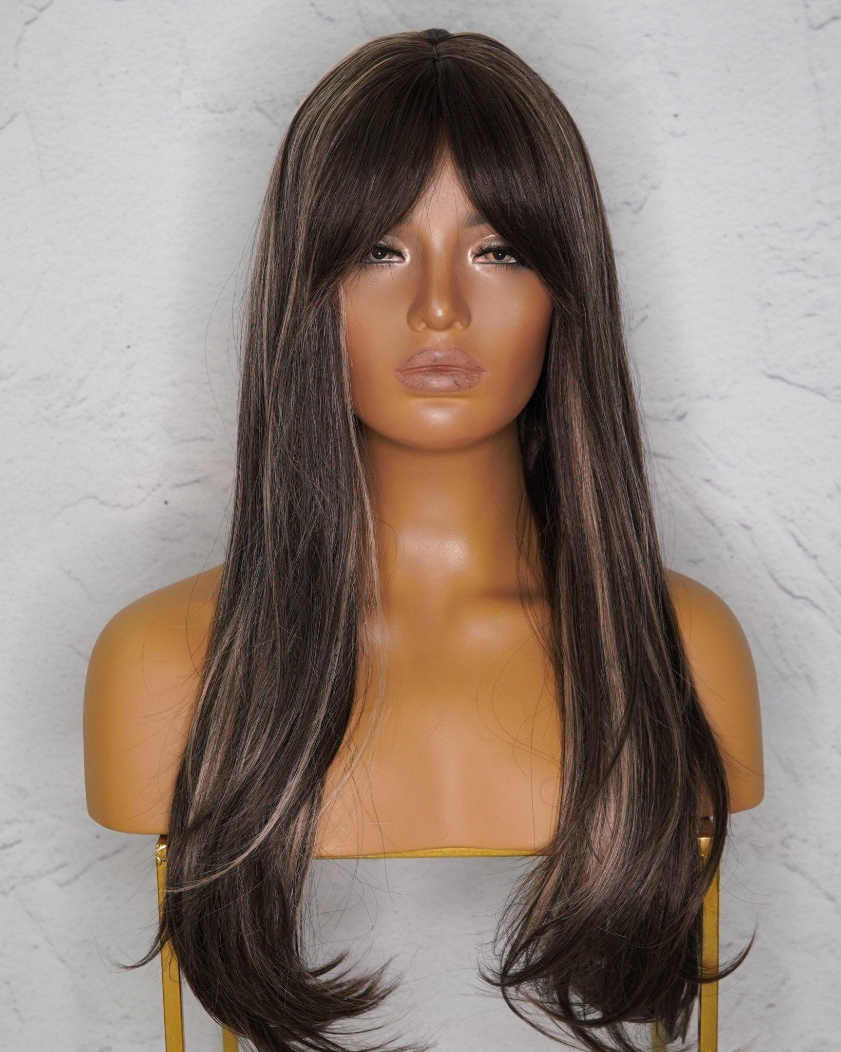 IVY Brown Ombre Fringe Wig - Milk & Honey Wigs