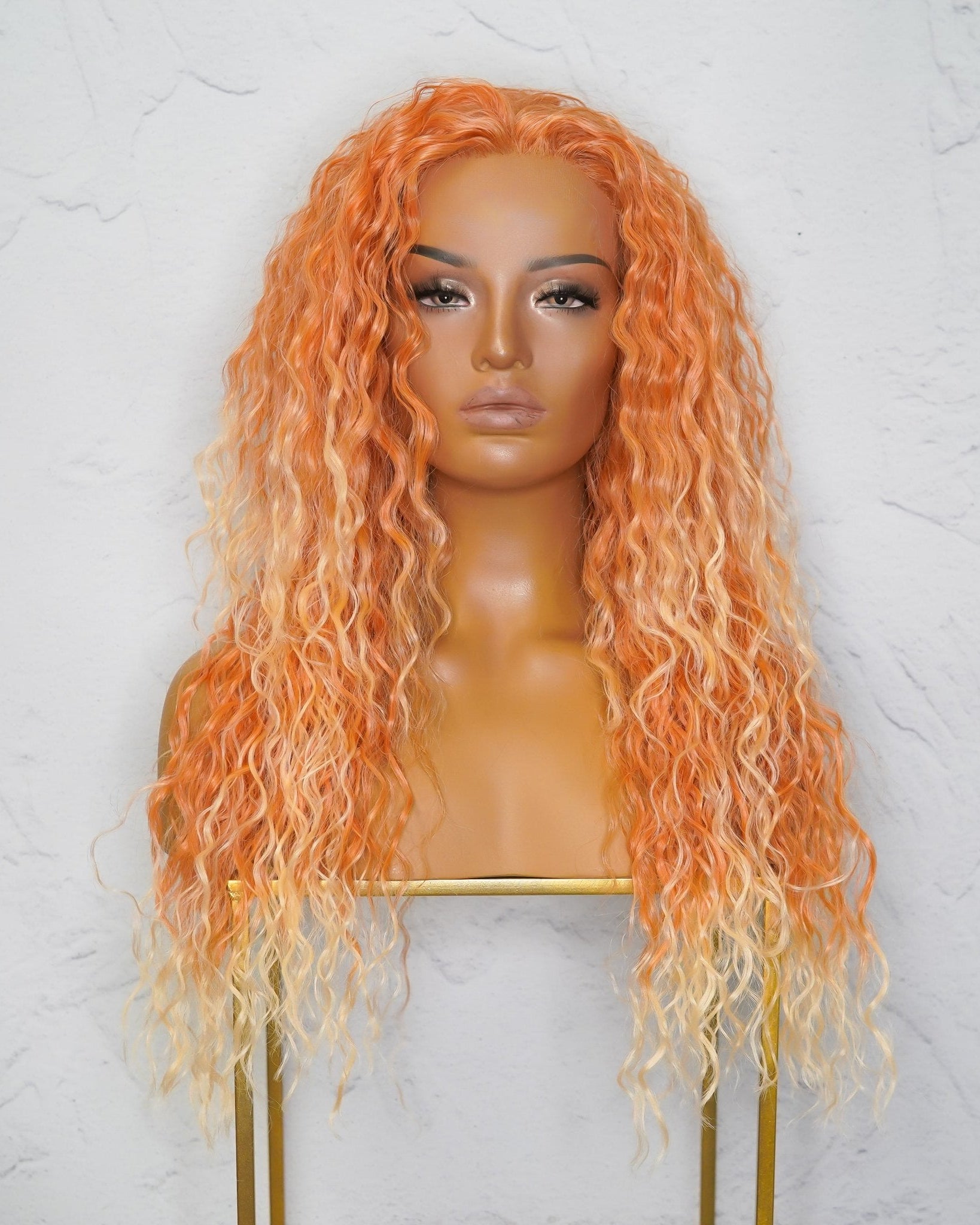 JAGGER Ombré Orange Wavy 24" Lace Front Wig - Milk & Honey Wigs