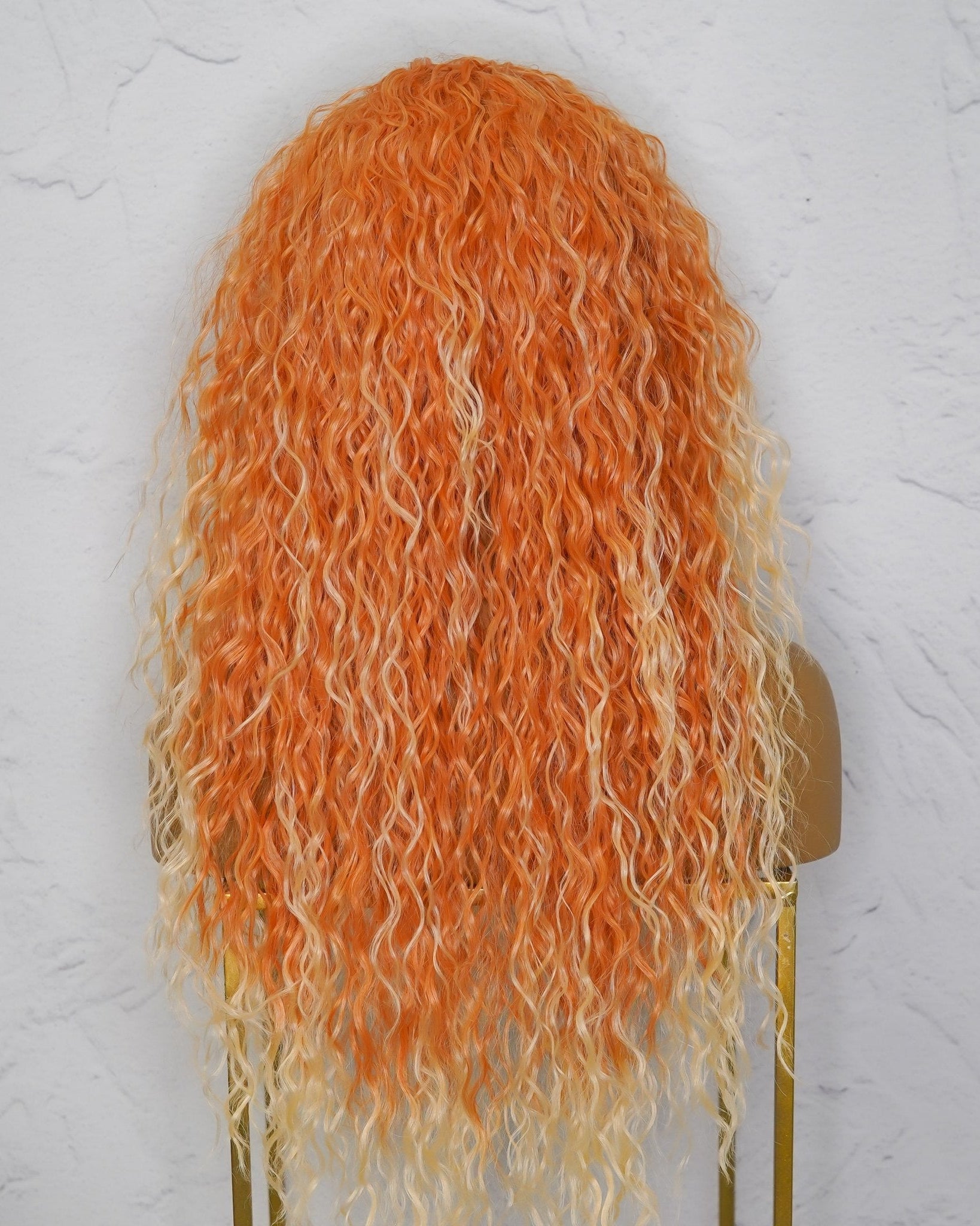 JAGGER Ombré Orange Wavy 24" Lace Front Wig - Milk & Honey Wigs