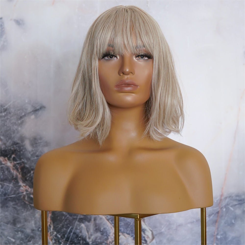 JANET Blonde Bob Fringe Wig - Milk & Honey Wigs