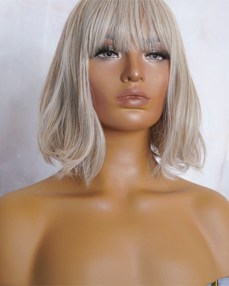 JANET Blonde Bob Fringe Wig - Milk & Honey Wigs