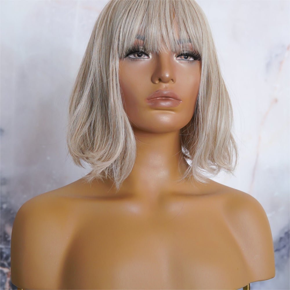 JANET Blonde Bob Fringe Wig - Milk & Honey Wigs