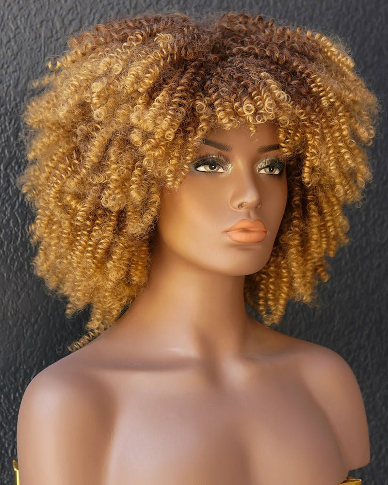 JAYDA Caramel Afro Curl Wig - Milk & Honey Wigs