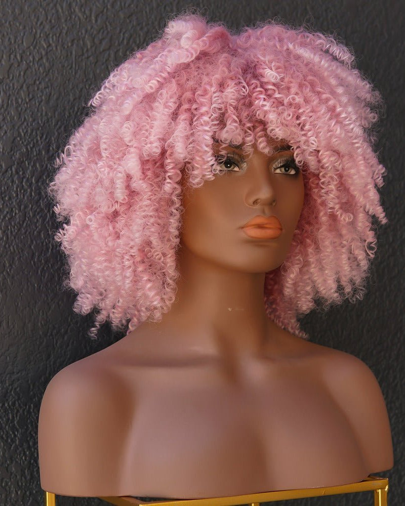 JAYDA Pink Afro Curl Wig - Milk & Honey Wigs