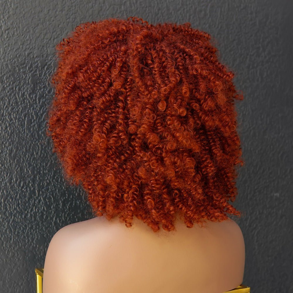 JAYDA - Red - Afro Curl Wig | Red, 14 Inch, Fringe, Synthetic Hair | Milk & Honey Wigs