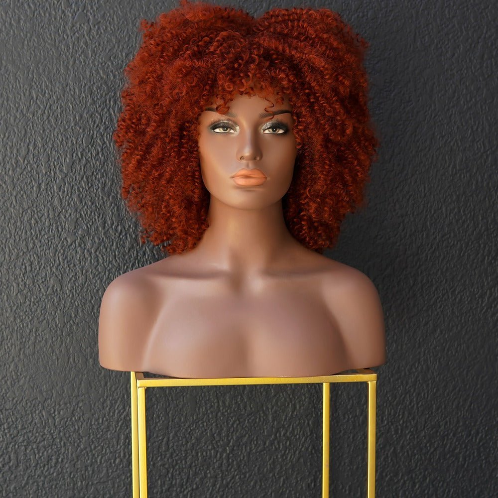 JAYDA - Red - Afro Curl Wig | Red, 14 Inch, Fringe, Synthetic Hair | Milk & Honey Wigs