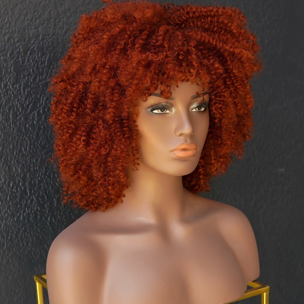 JAYDA - Red - Afro Curl Wig | Red, 14 Inch, Fringe, Synthetic Hair | Milk & Honey Wigs