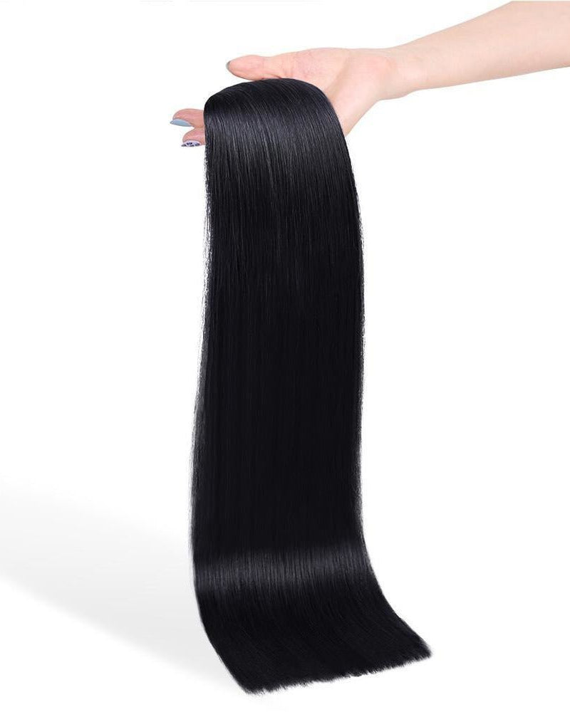 JET (1) Human Hair Clip In - Milk & Honey Wigs