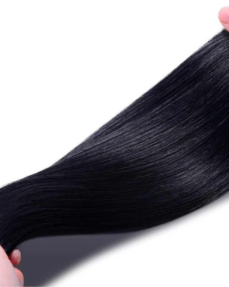 JET (1) Human Hair Clip In - Milk & Honey Wigs