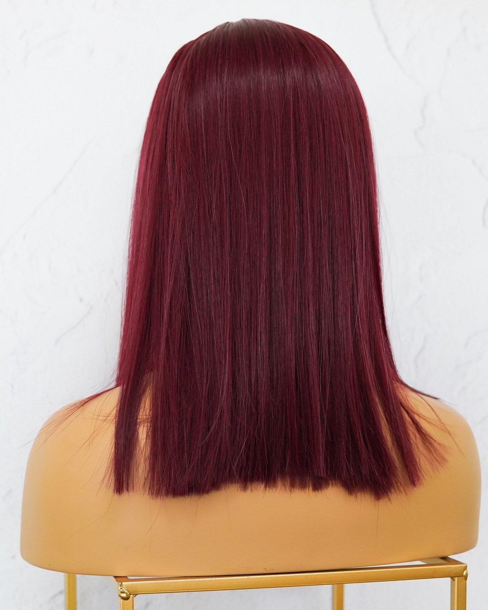 JOLIE Burgundy Fringe Wig - Milk & Honey Wigs