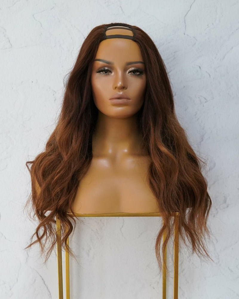 KATIE Ombre Brown Human Hair U Part Wig - Milk & Honey Wigs