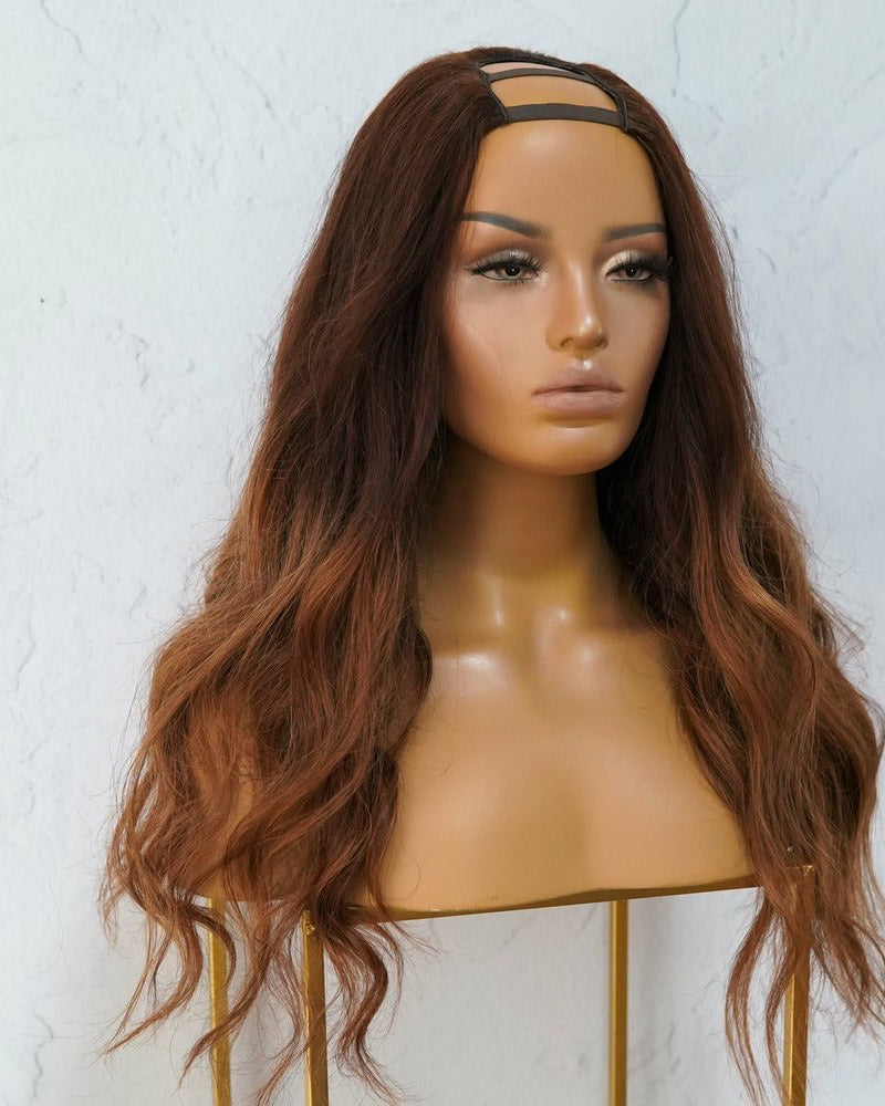 KATIE Ombre Brown Human Hair U Part Wig - Milk & Honey Wigs