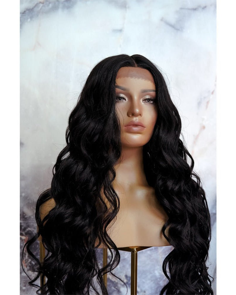 KEHLANI Black 30" Lace Front Wig - Milk & Honey Wigs