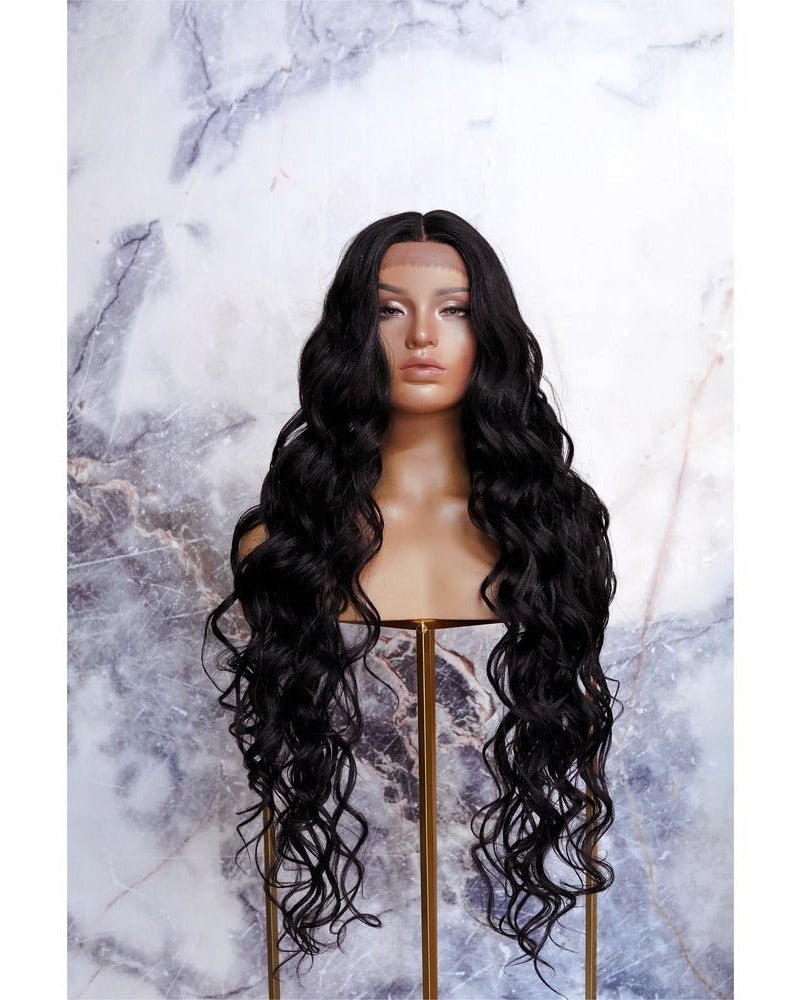 KEHLANI Black 30" Lace Front Wig - Milk & Honey Wigs
