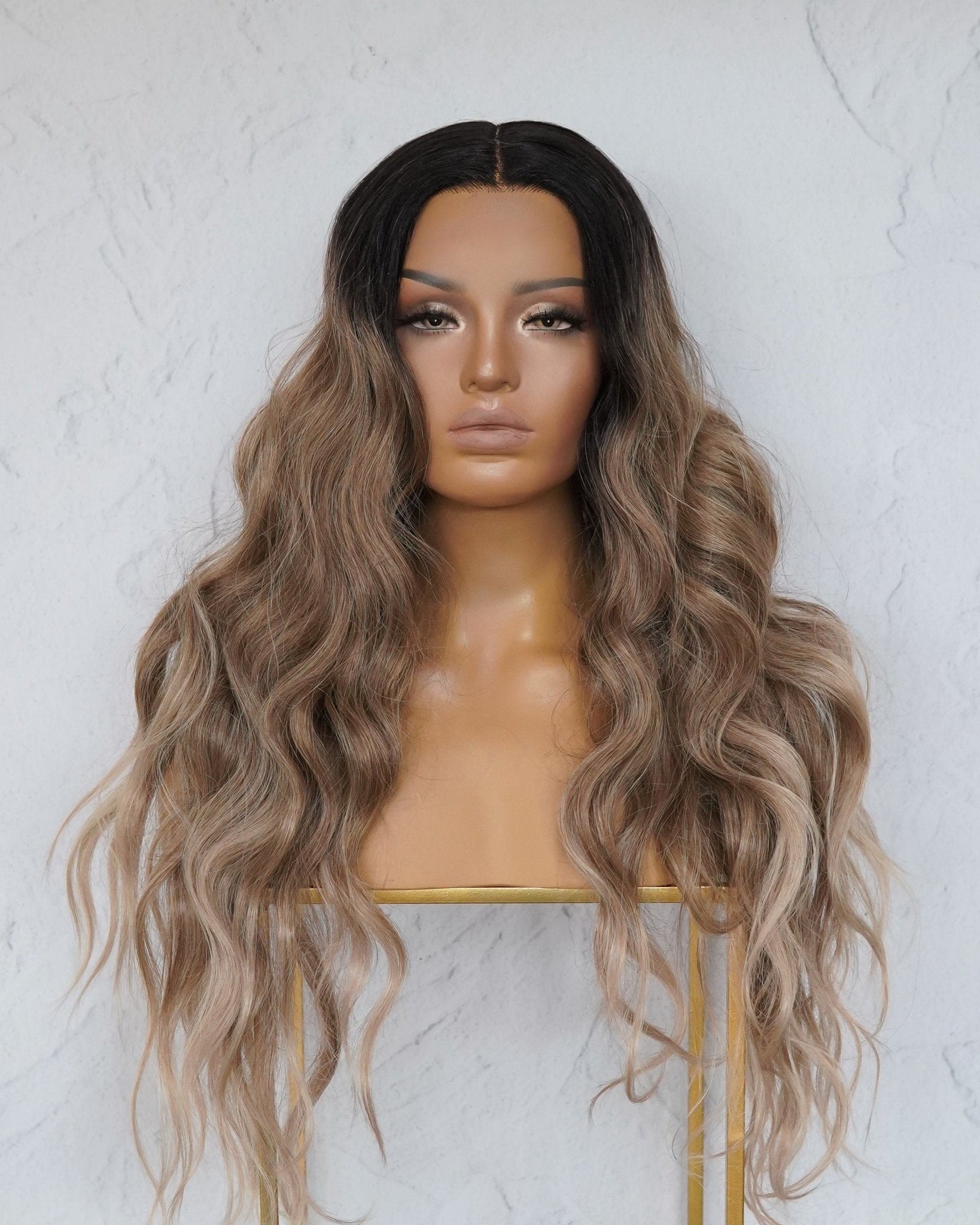 KORA Ombre Brown Lace Front Wig - Milk & Honey Wigs