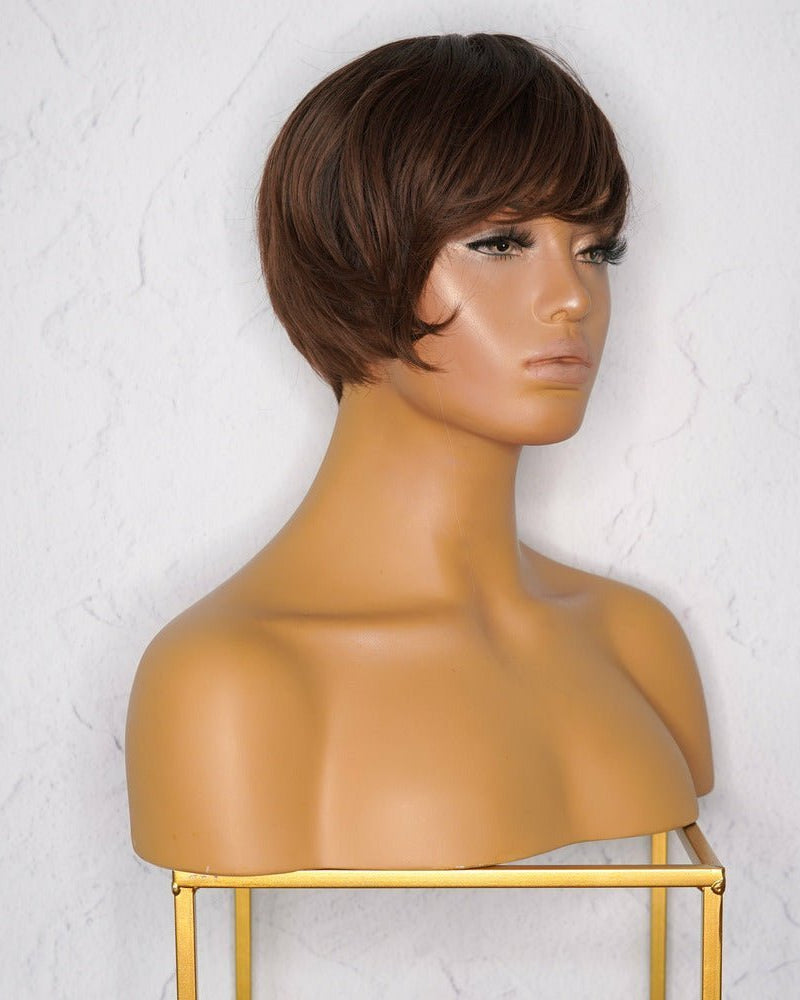 KRIS Dark Brown Fringe Wig - Milk & Honey Wigs