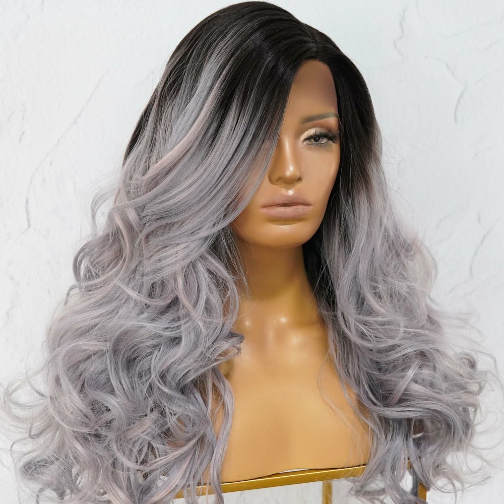 KYLE Grey Ombre Lace Front Wig - Milk & Honey Wigs